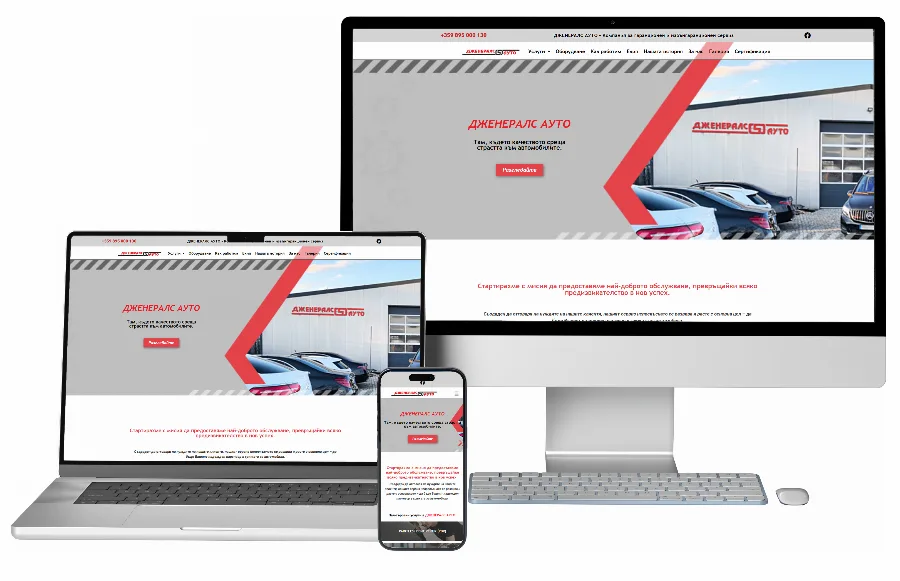 Development of a corporate website for GENERALS AUTO — Corporate websites by GetSEO